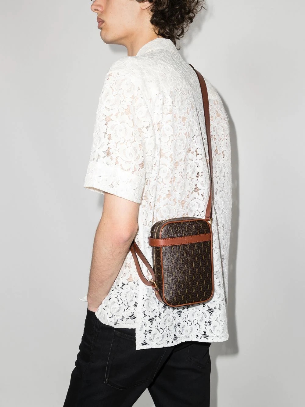 monogram print crossbody bag - 2