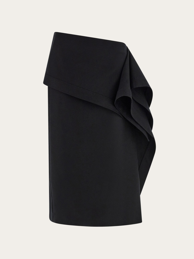 Asymmetric skirt with peplum detail 1