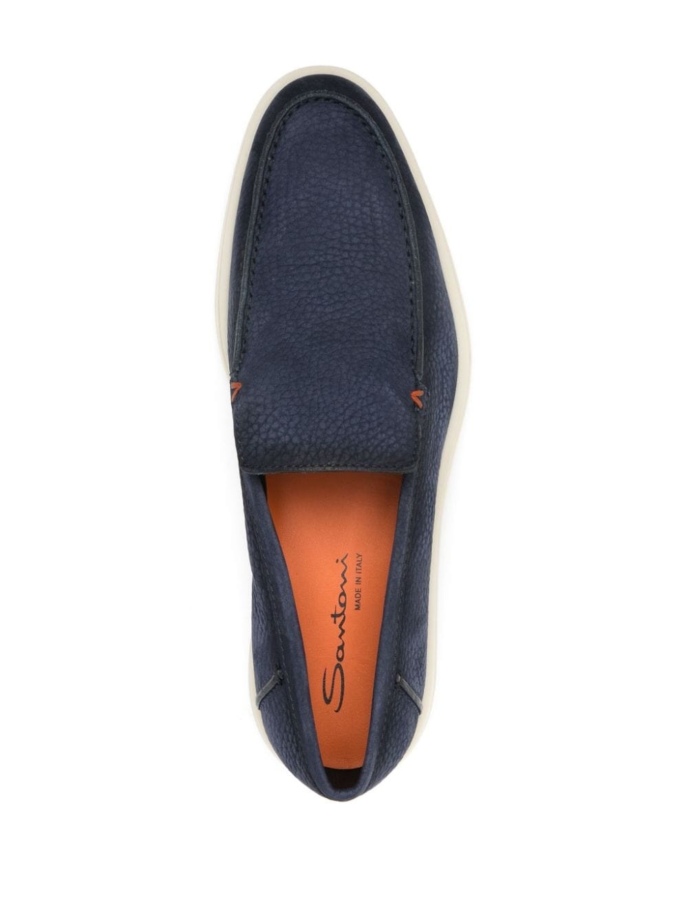 pebbled suede loafers - 4