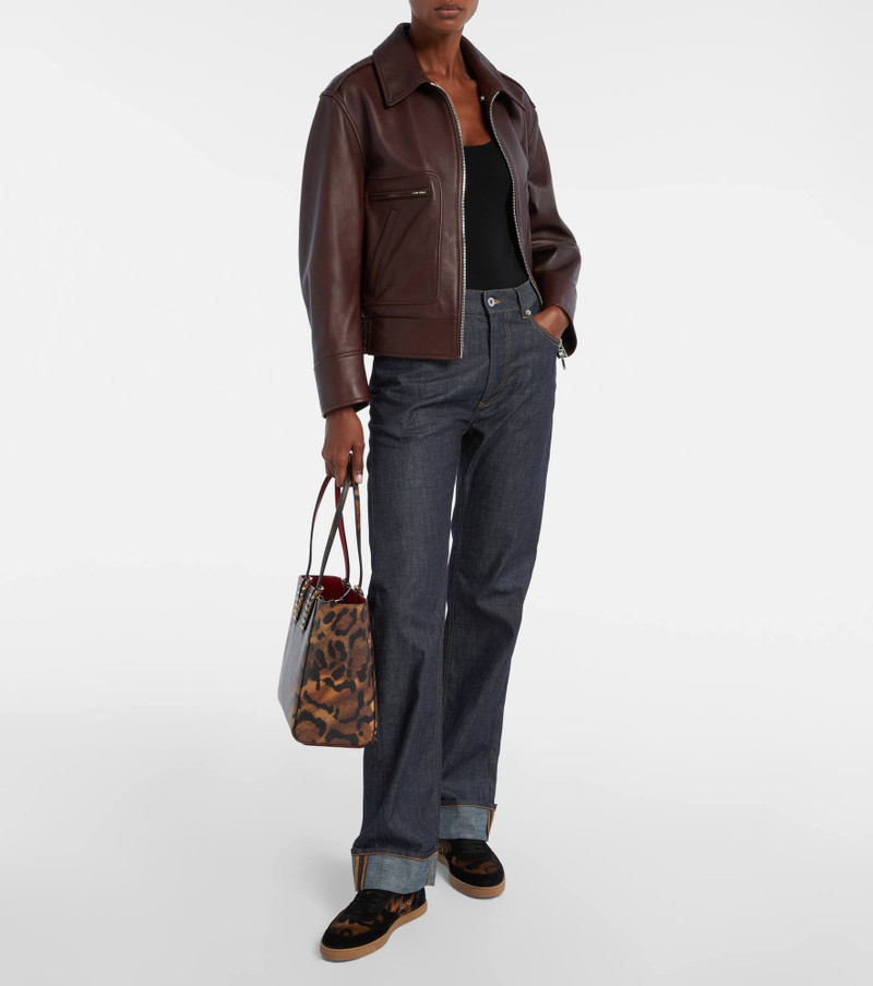 Christian Louboutin Leopard-print leather shopper outlook