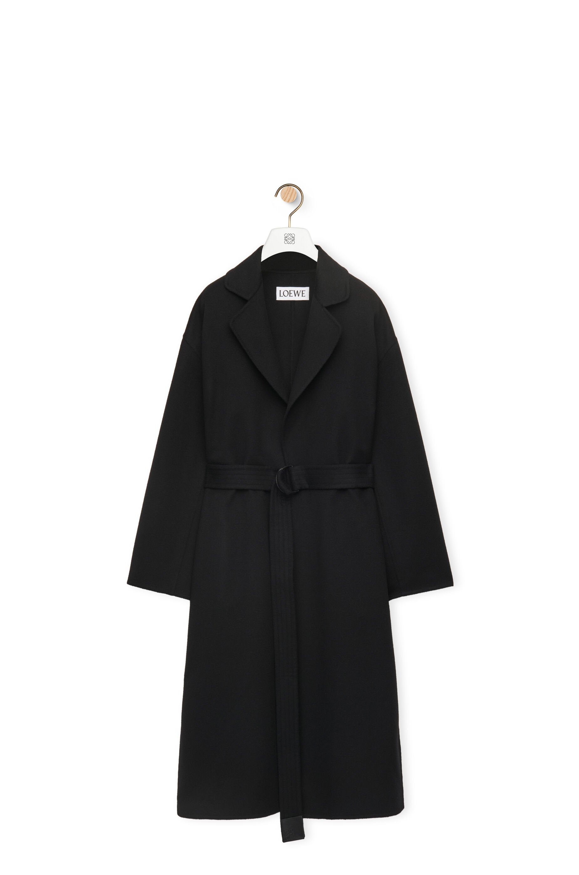 Belted coat in wool and cashmere - 1