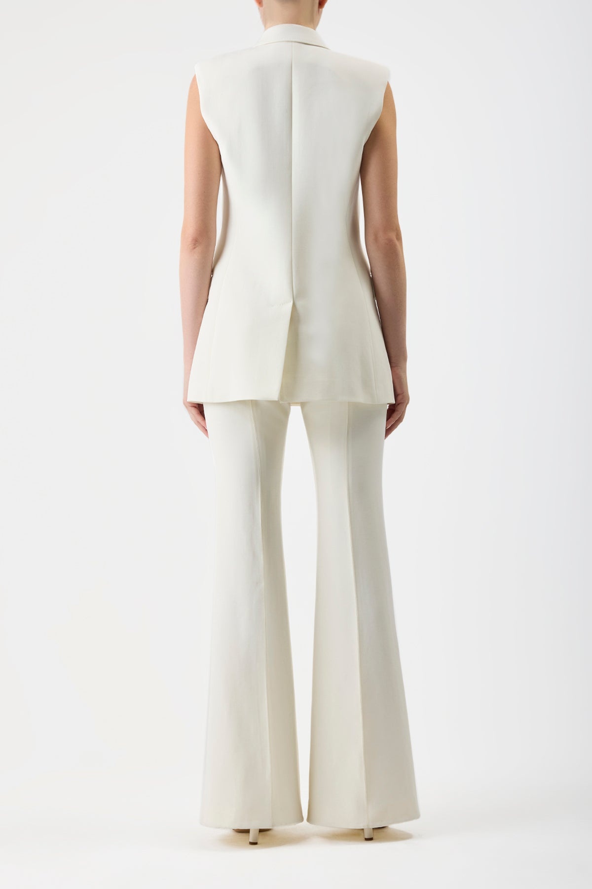 Mayte Vest in Silk Wool Cady - 5