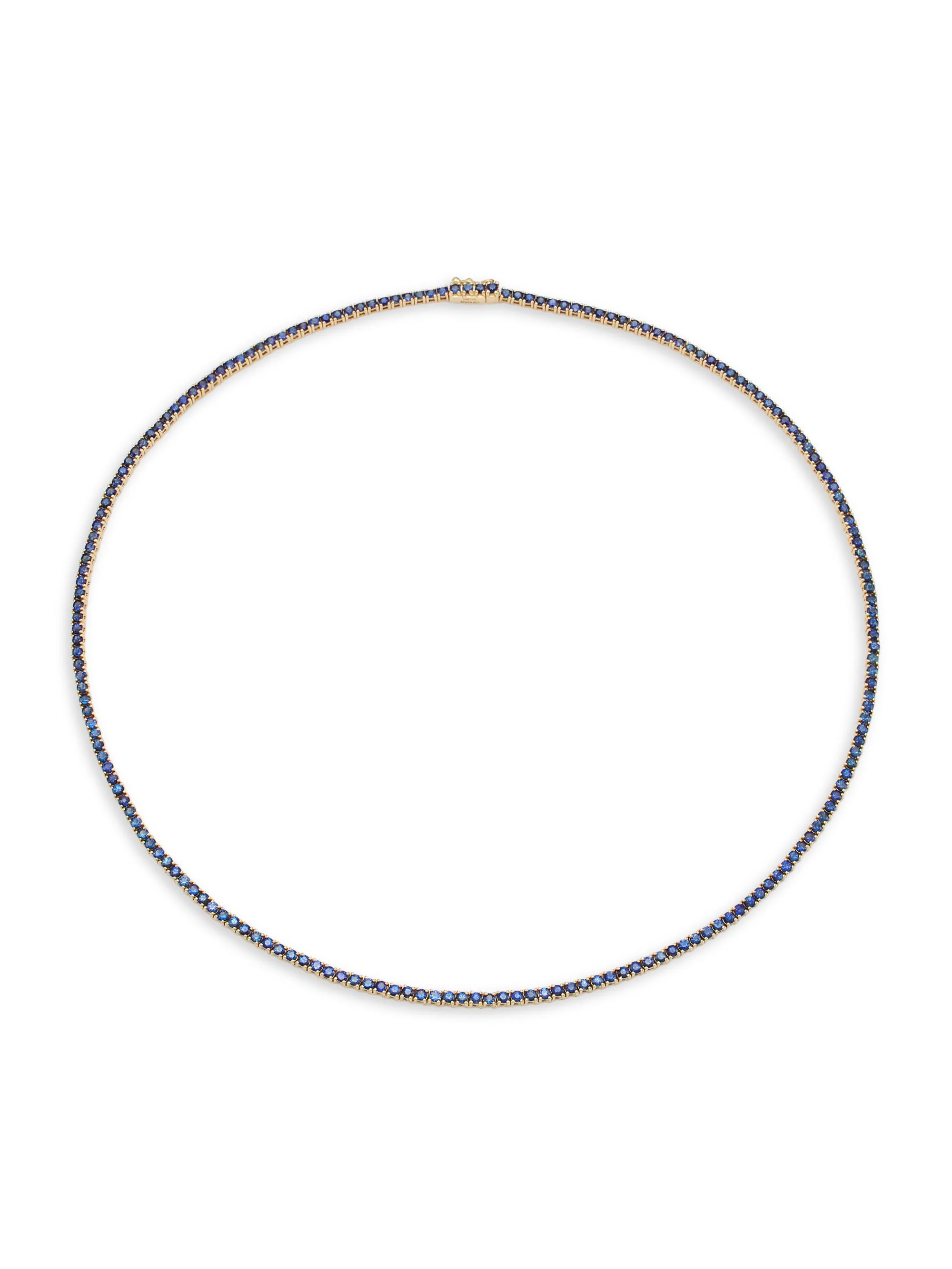 Women's Hepburn 18K Yellow Gold & Blue Sapphire Tennis Necklace - Yellow Gold - 1