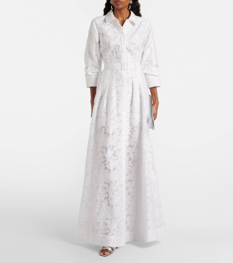 SIMKHAI Courtney organza jacquard gown outlook