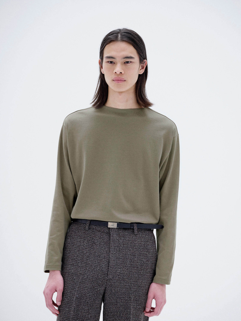 AURALEE LUSTER PLAITING BOAT-NECK L/S TEE outlook