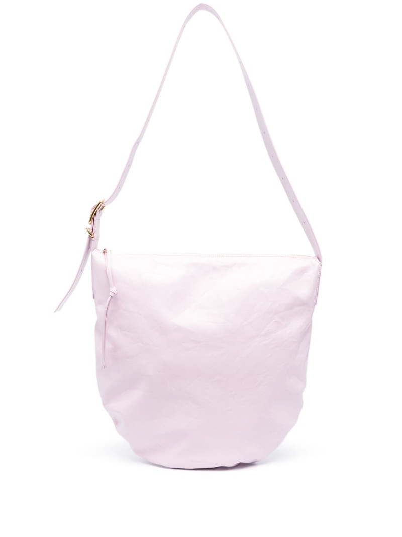 medium crinkled leather shoulder bag 1