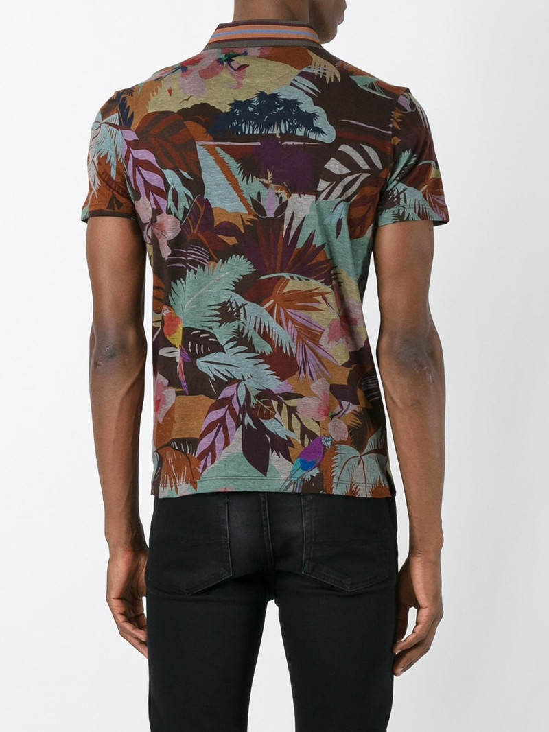 tropical print polo shirt 4