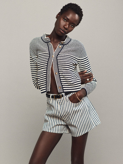 FRAME The Vintage Relaxed Short in Seaport Stripe outlook