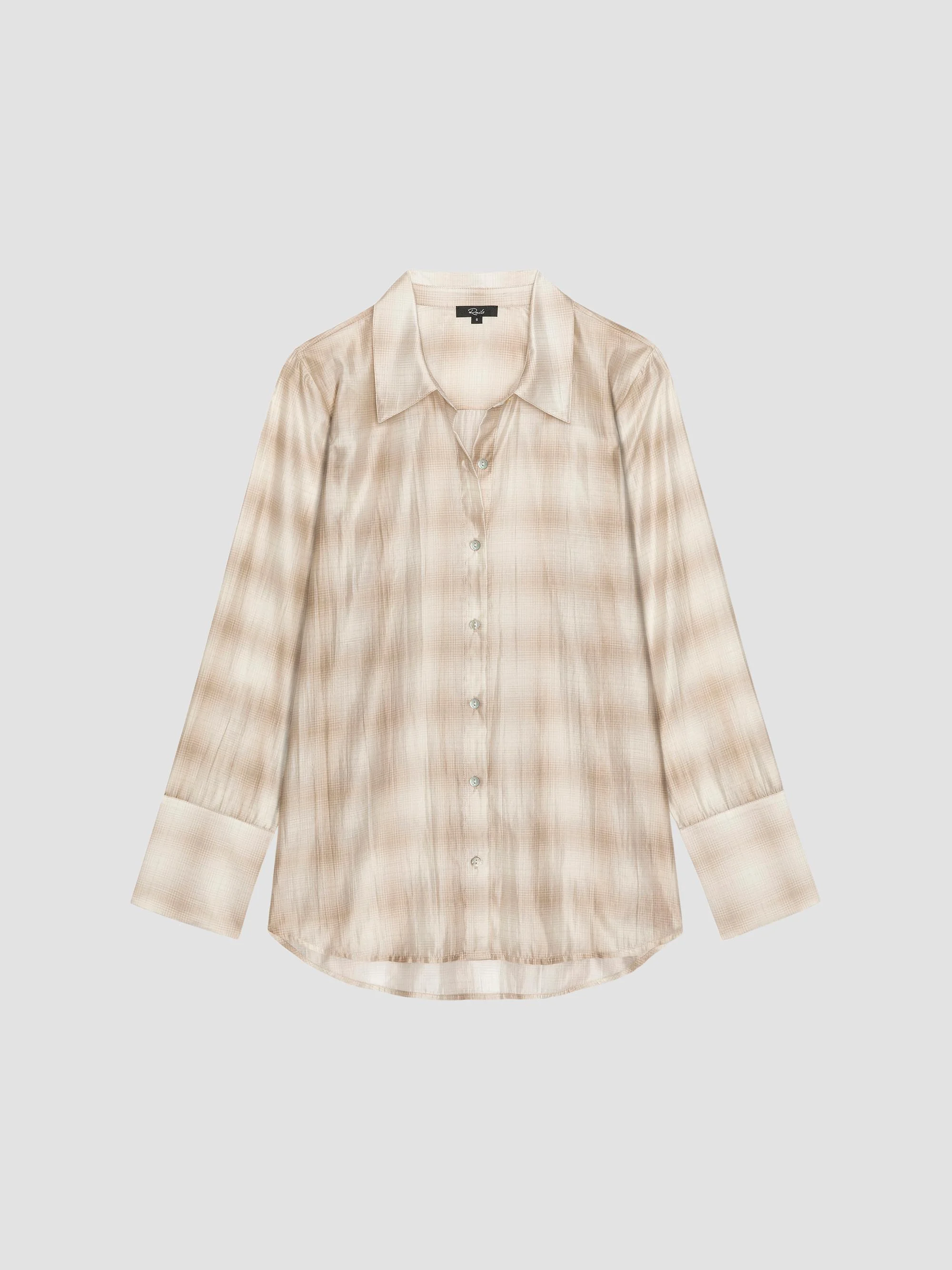Women's Bishop Shadow-Plaid Shirt - Mink Vanilla - 1
