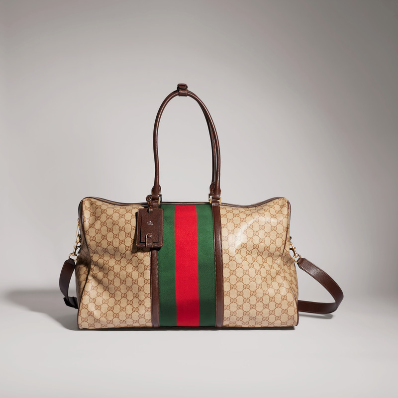 Medium GG duffle bag with Web - 1