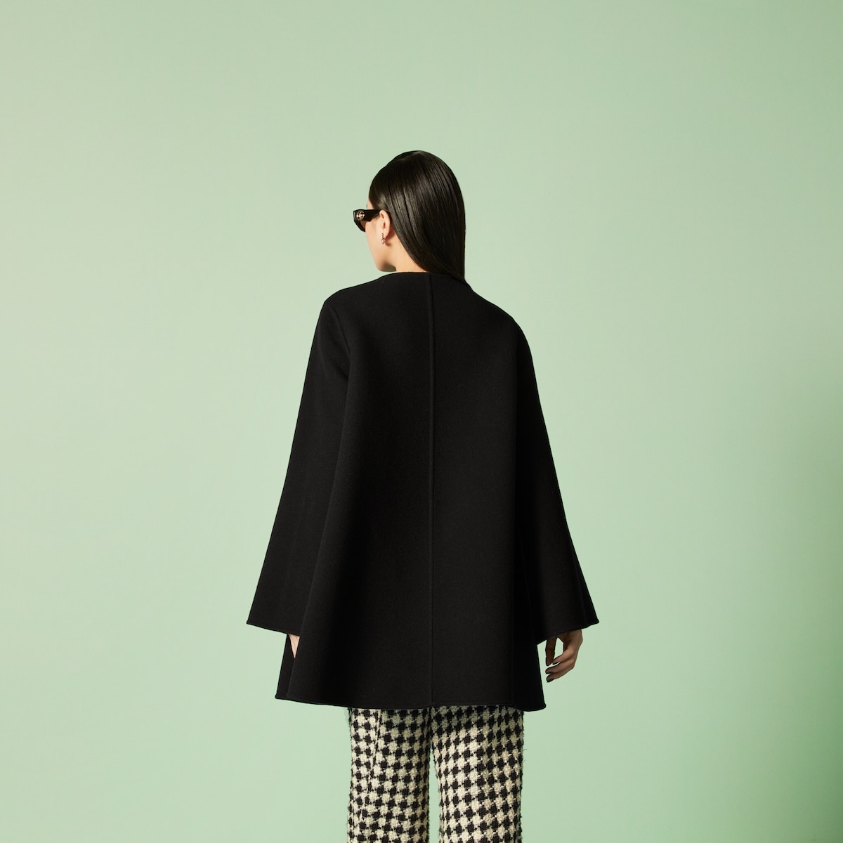 Reversible diagonal G wool coat - 6