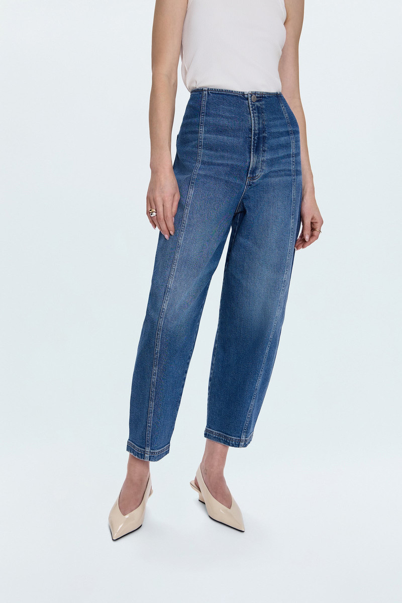 BLAIR HIGH RISE SEAMED BARREL JEAN - SOHO 4