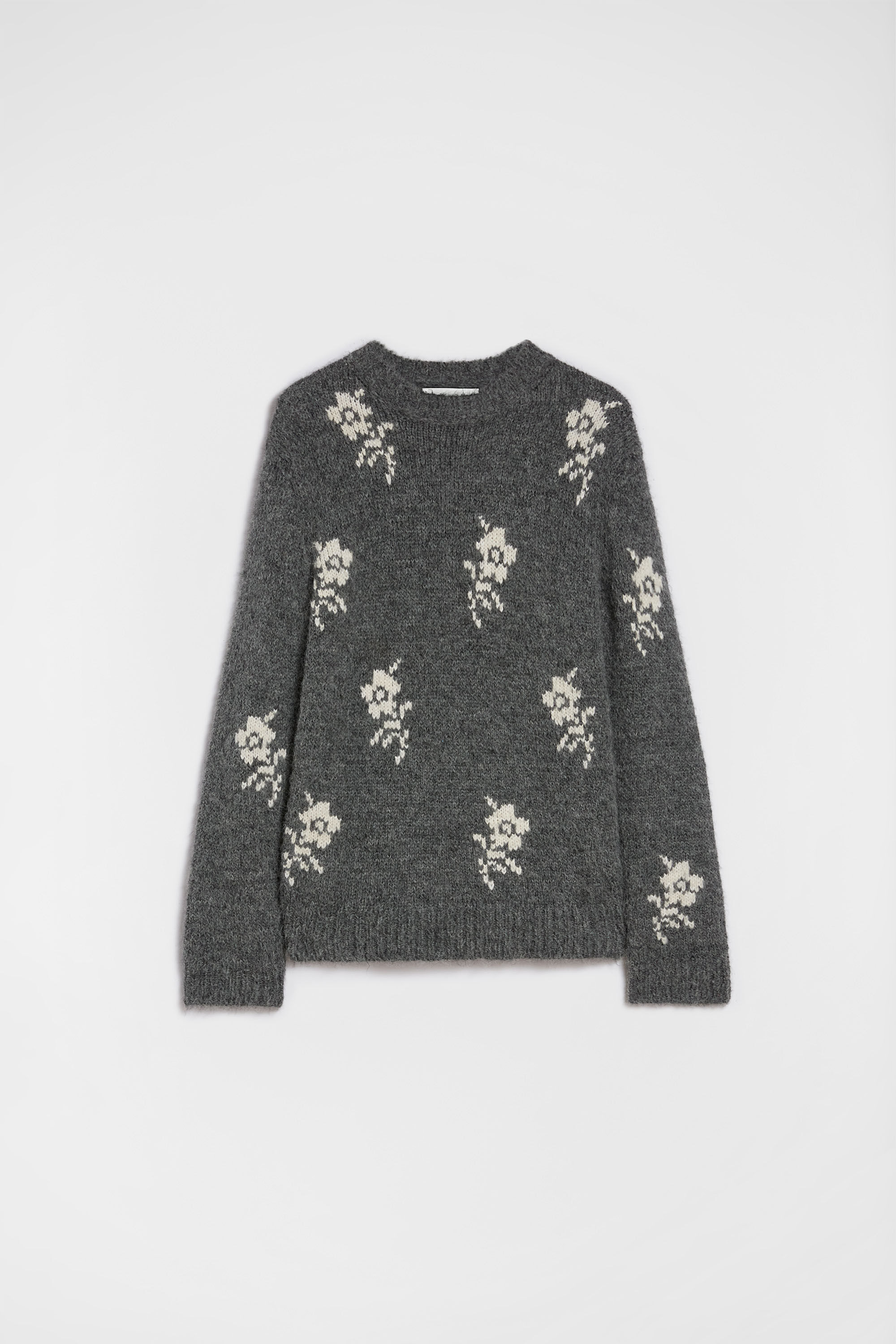 Wool Blend Crew-Neck Sweater - 1