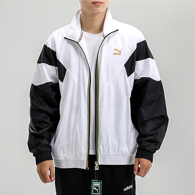 PUMA Bronzing Printing Casual Sports Jacket White 597610-02 - 3