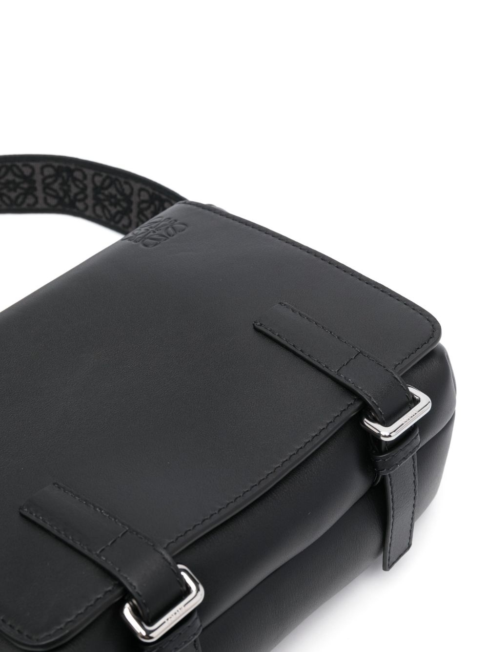 small Military leather messenger bag - 4