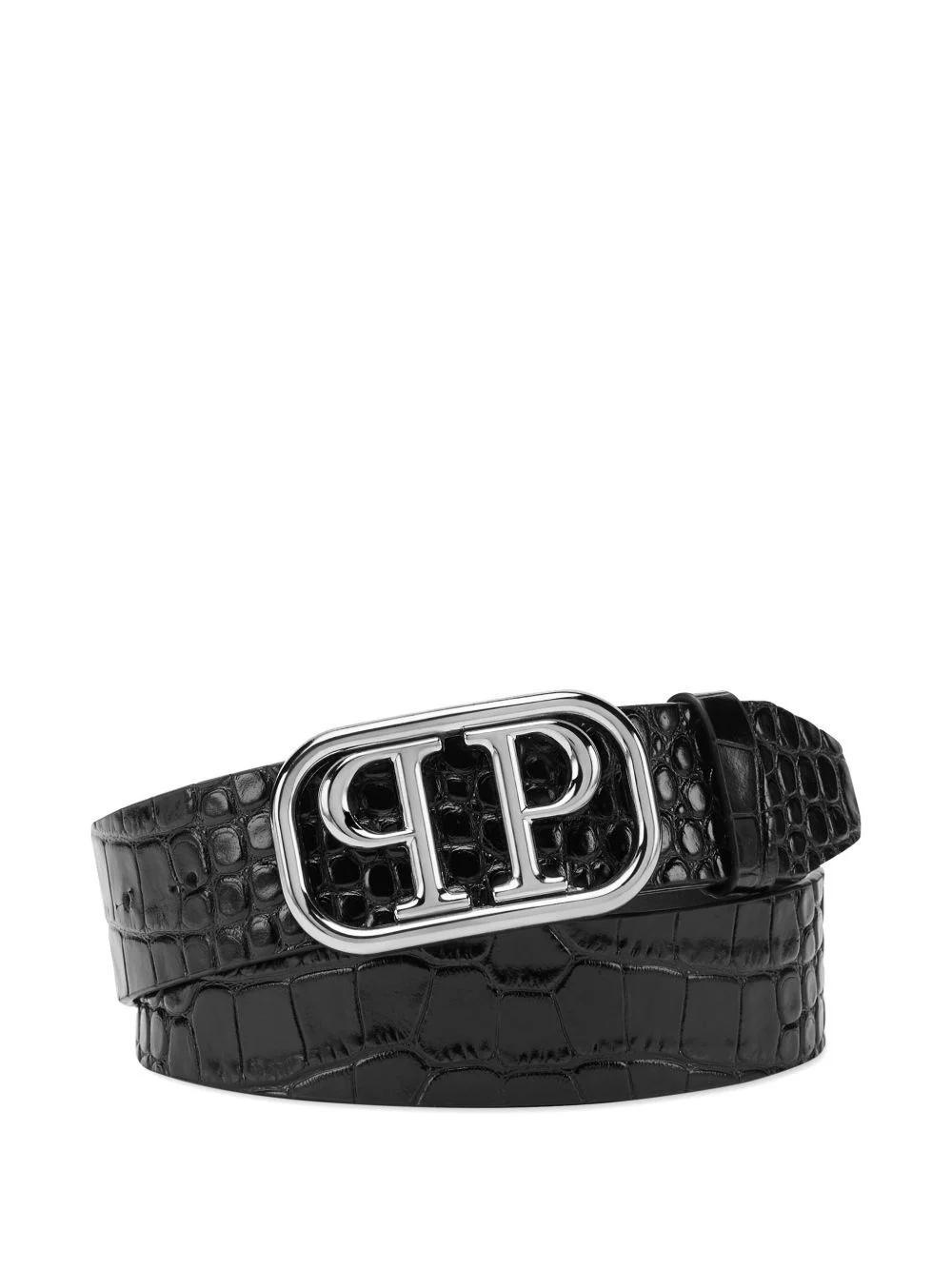 Shiny Skull leather belt - 1