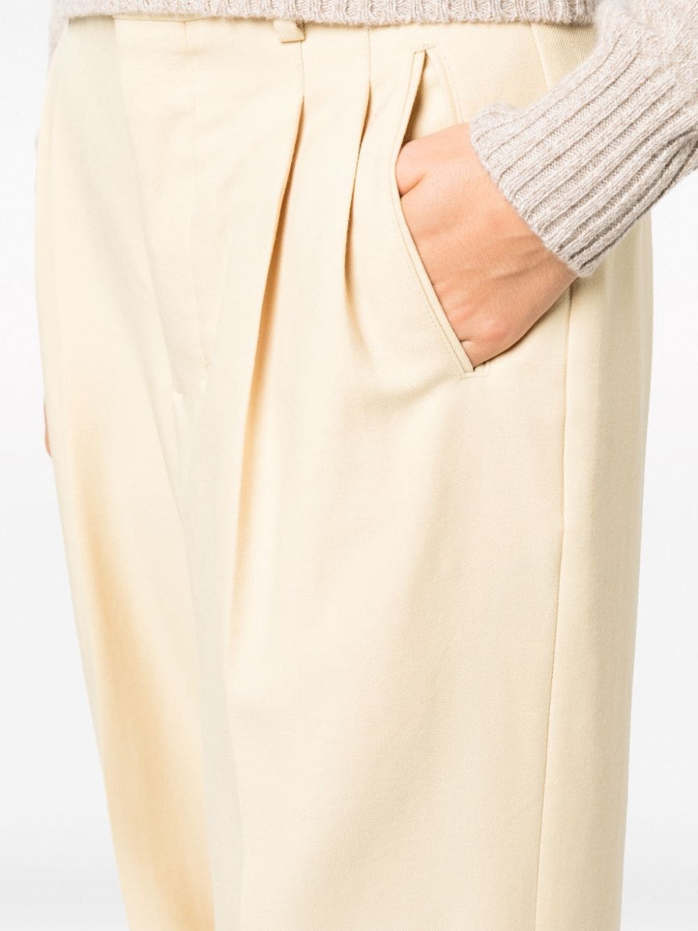pressed-crease straight-leg trousers - 9