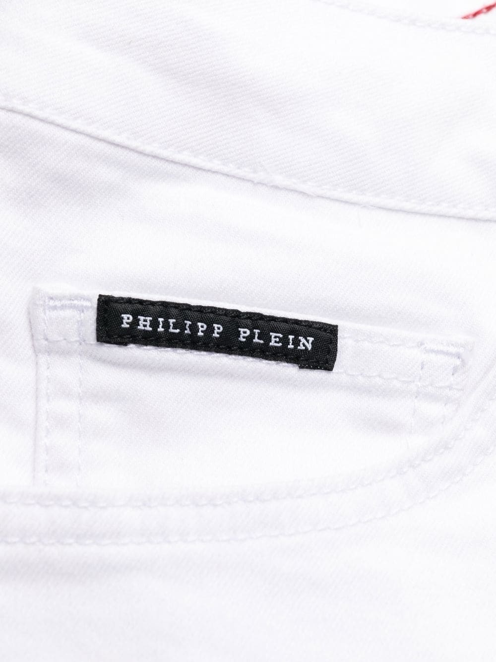 graphic-print slim-cut jeans - 6