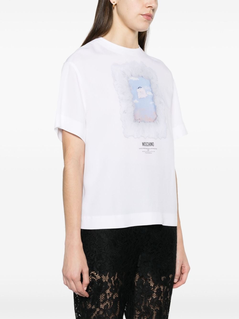 graphic-print crepe T-shirt - 3