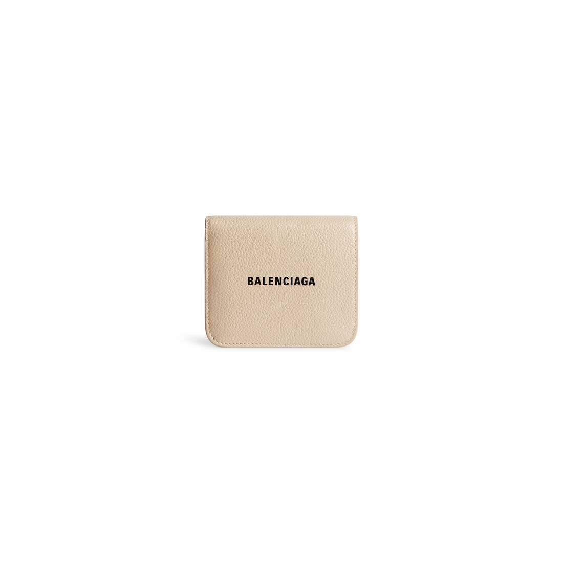 Women's Cash Flap Coin And Card Holder  in Beige/black - 1