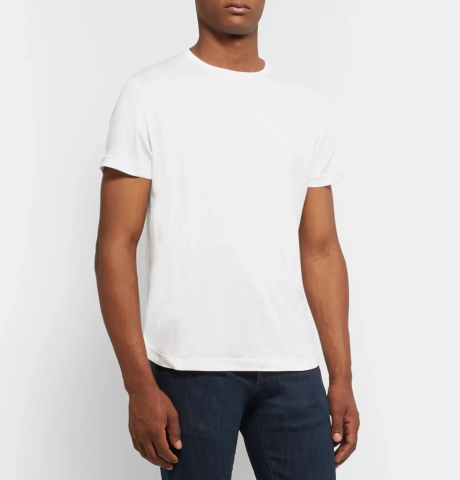 Slim-Fit Silk and Cotton-Blend Jersey T-Shirt - 40