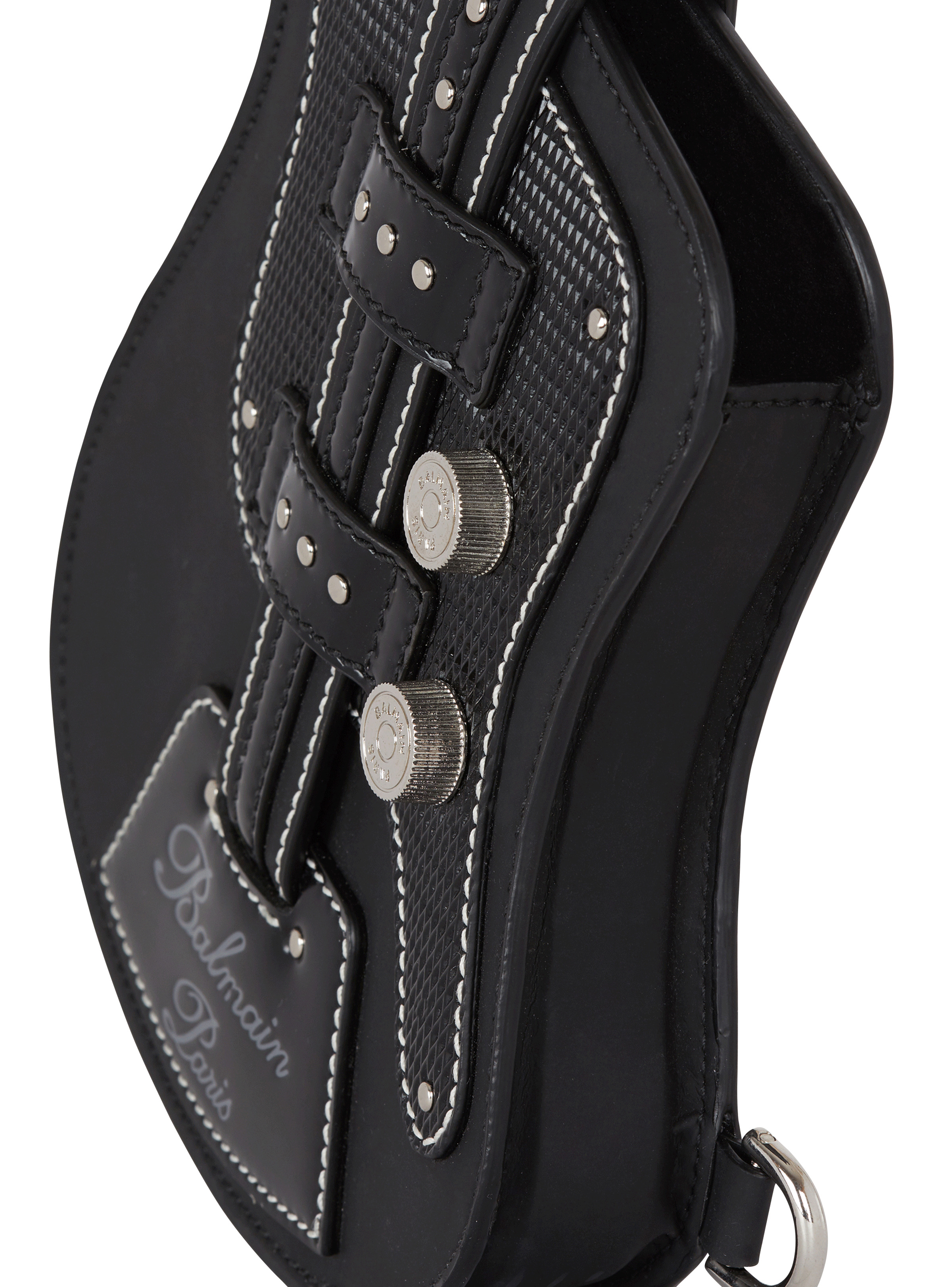 Guitar rubber-effect leather clutch - 5