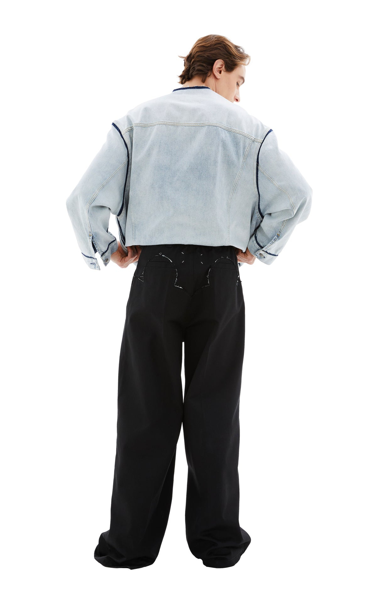 WIDE LEG TROUSERS (BLACK) - 3