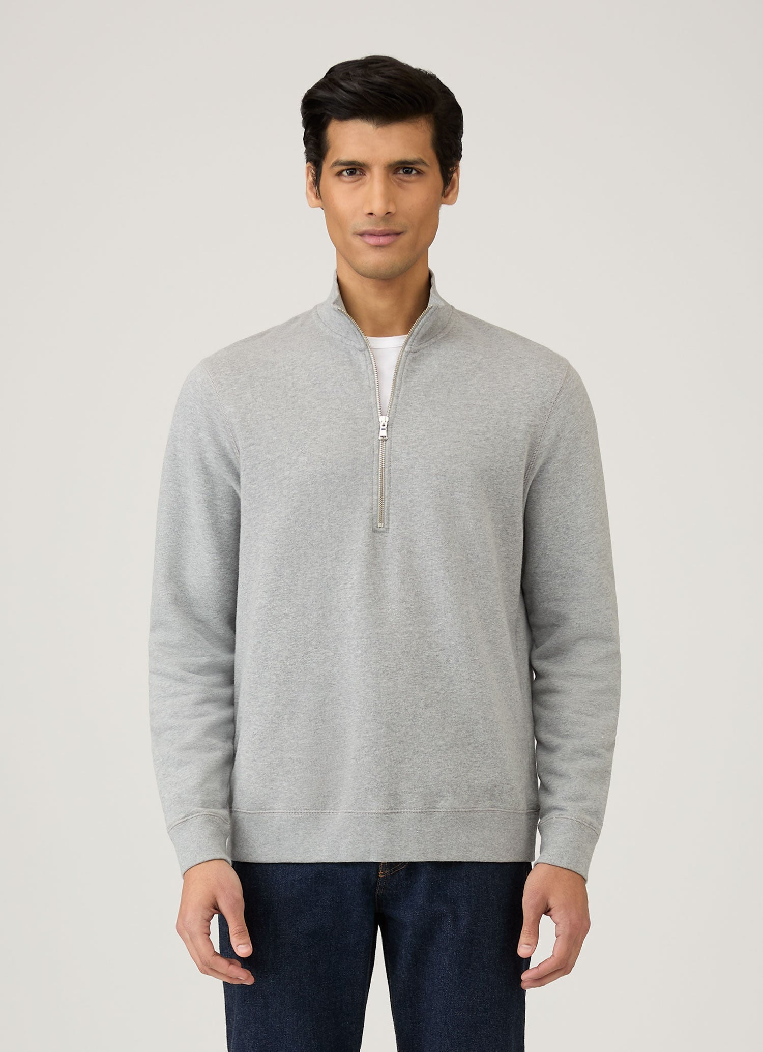Half Zip Loopback Sweatshirt - 2