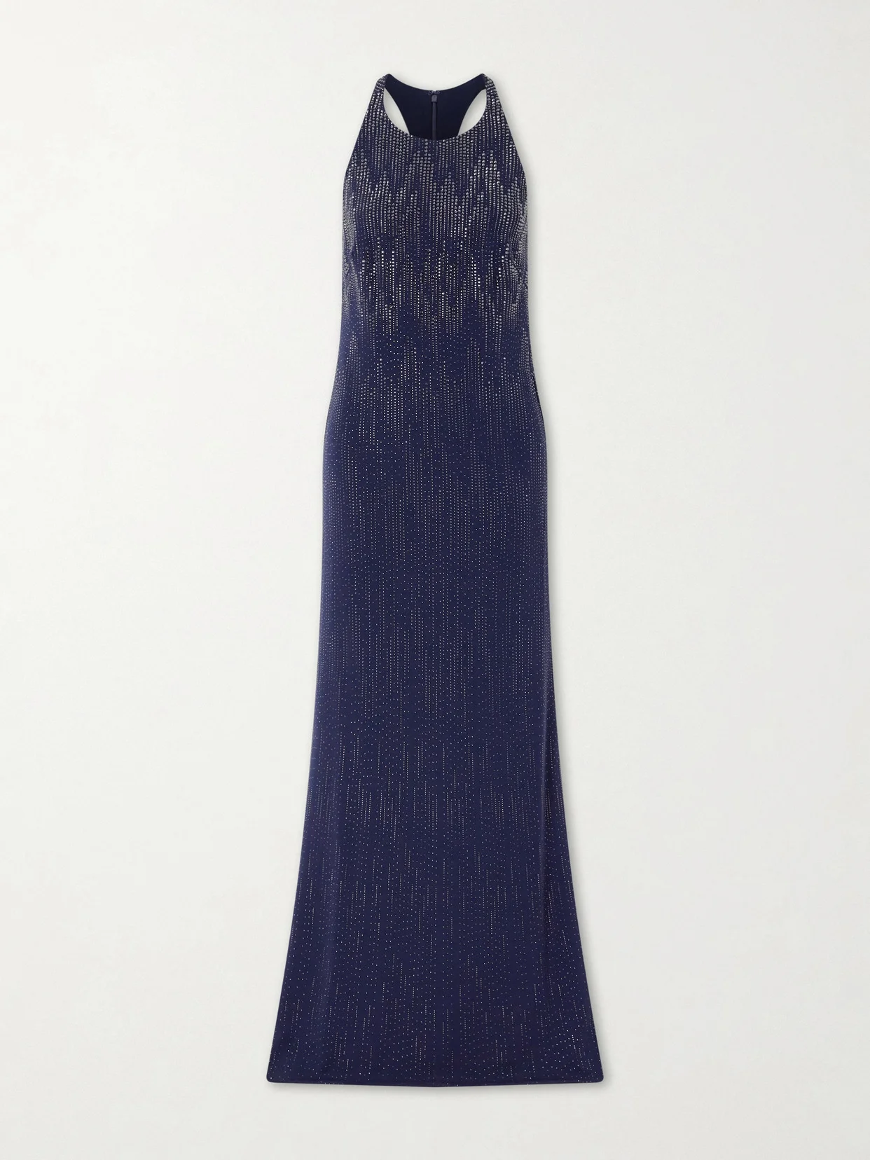 Claeton Crystal-embellished Crepe Halterneck Gown - 1