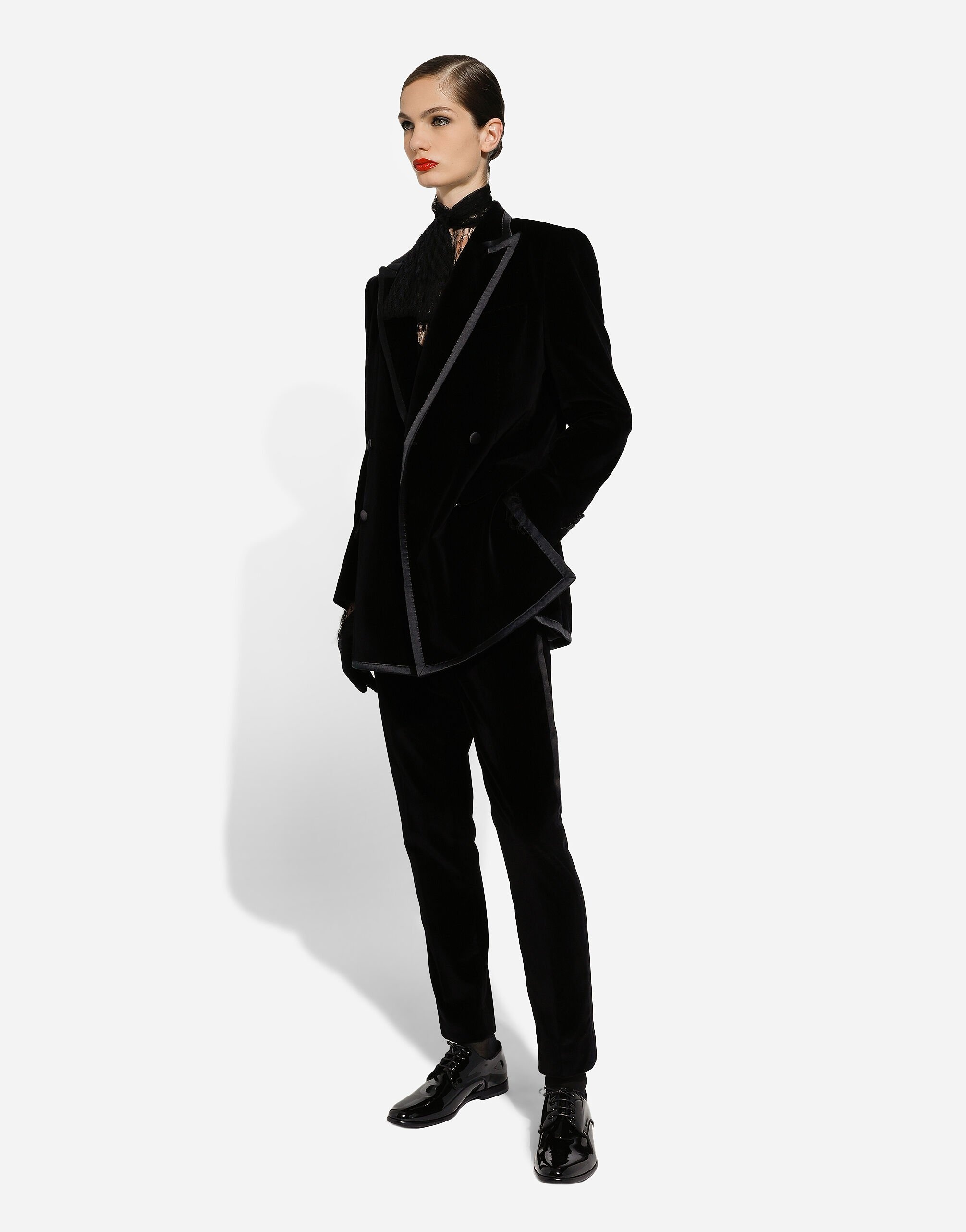 Tailored velvet tuxedo pants - 9