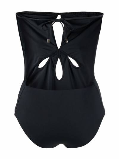 self-portrait cut-out strapless swimsuit outlook