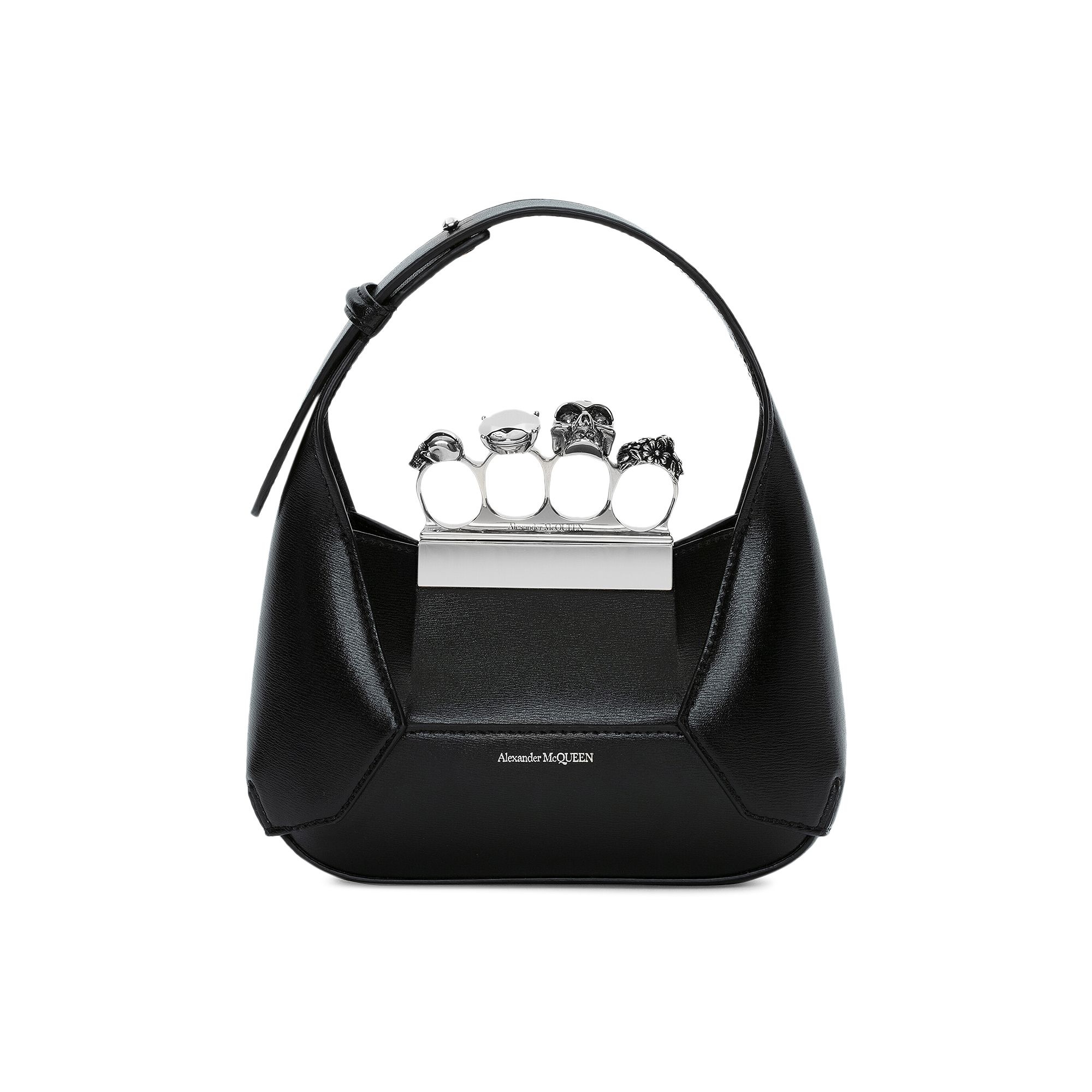 Alexander McQueen The Jewelled Hobo Mini Bag 'Black' - 1