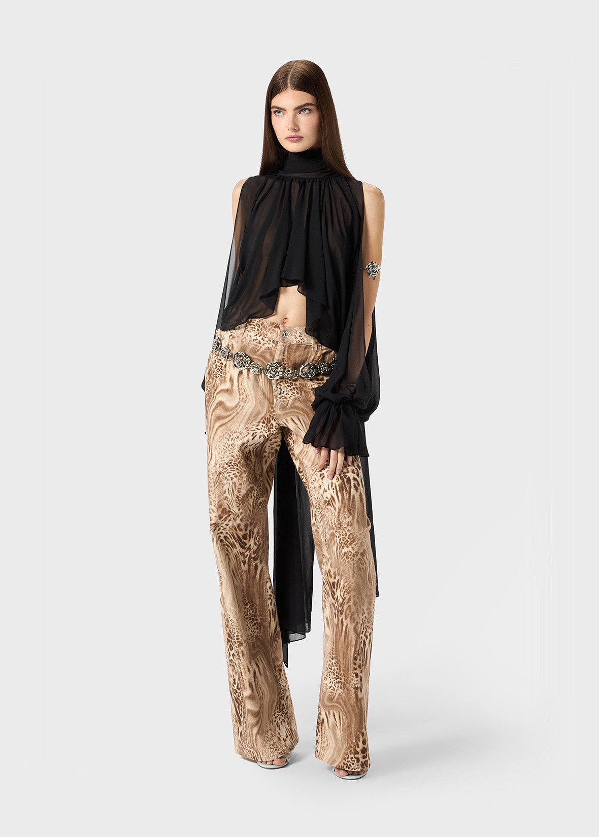 ASYMMETRIC BLOUSE IN GEORGETTE - 2