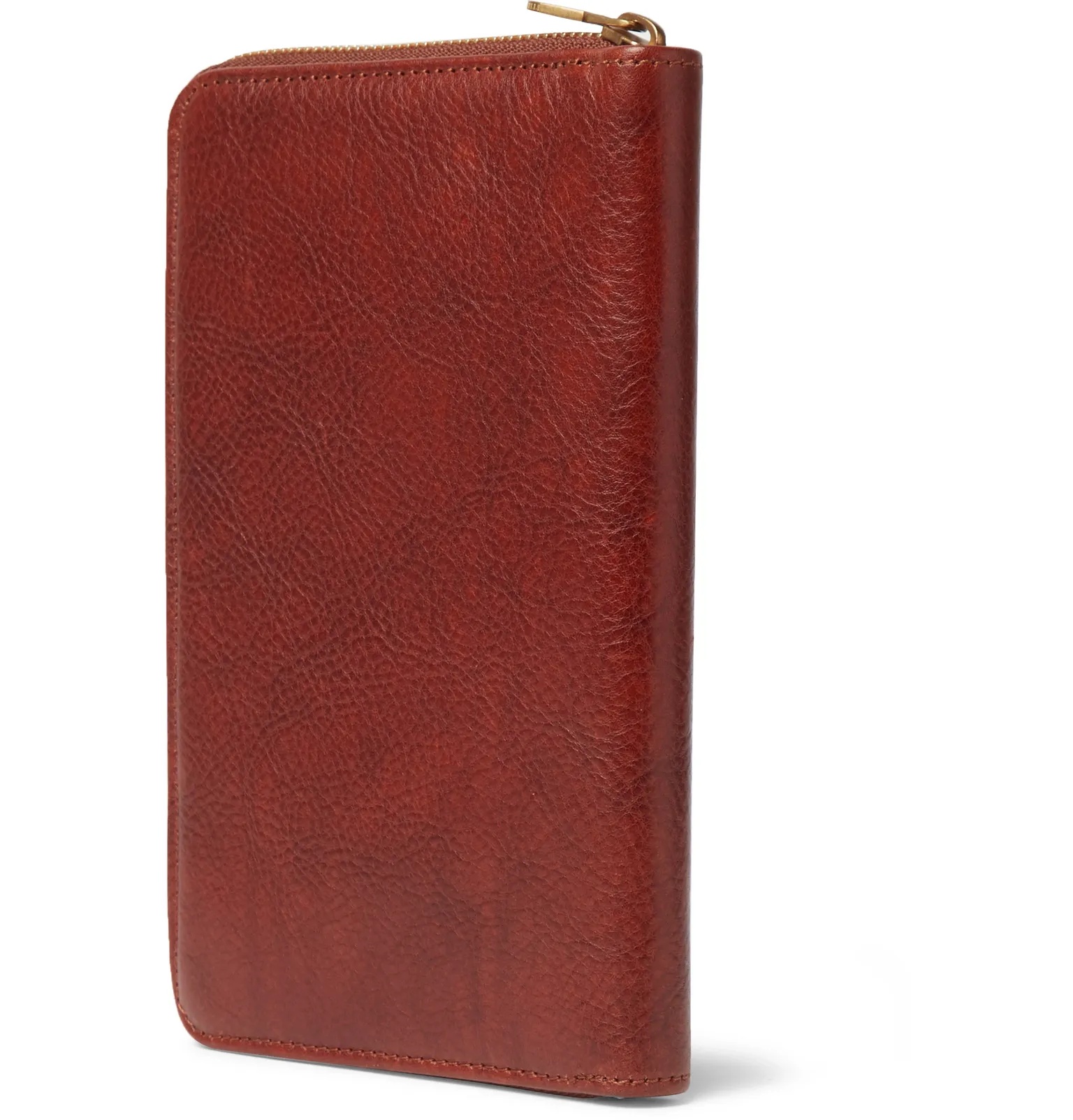 Burnished Full-Grain Leather Zip-Around Wallet - 3