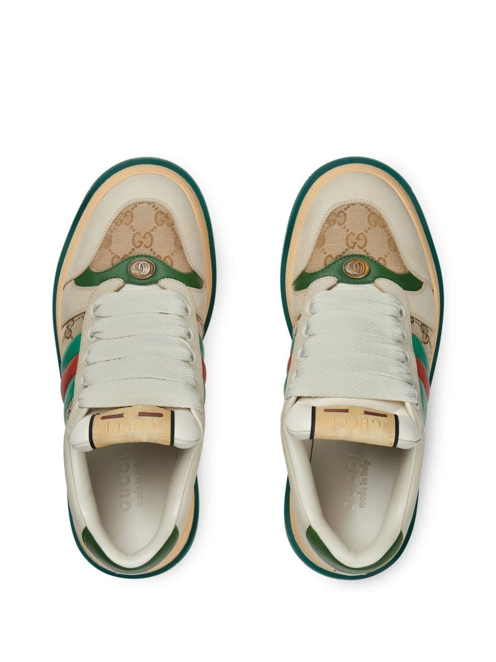 Gucci Screener Web GG Leather Sneakers - 3