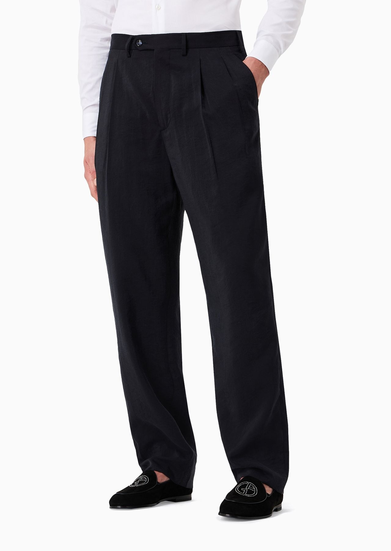 Two-dart trousers in silk-blend twill - 2