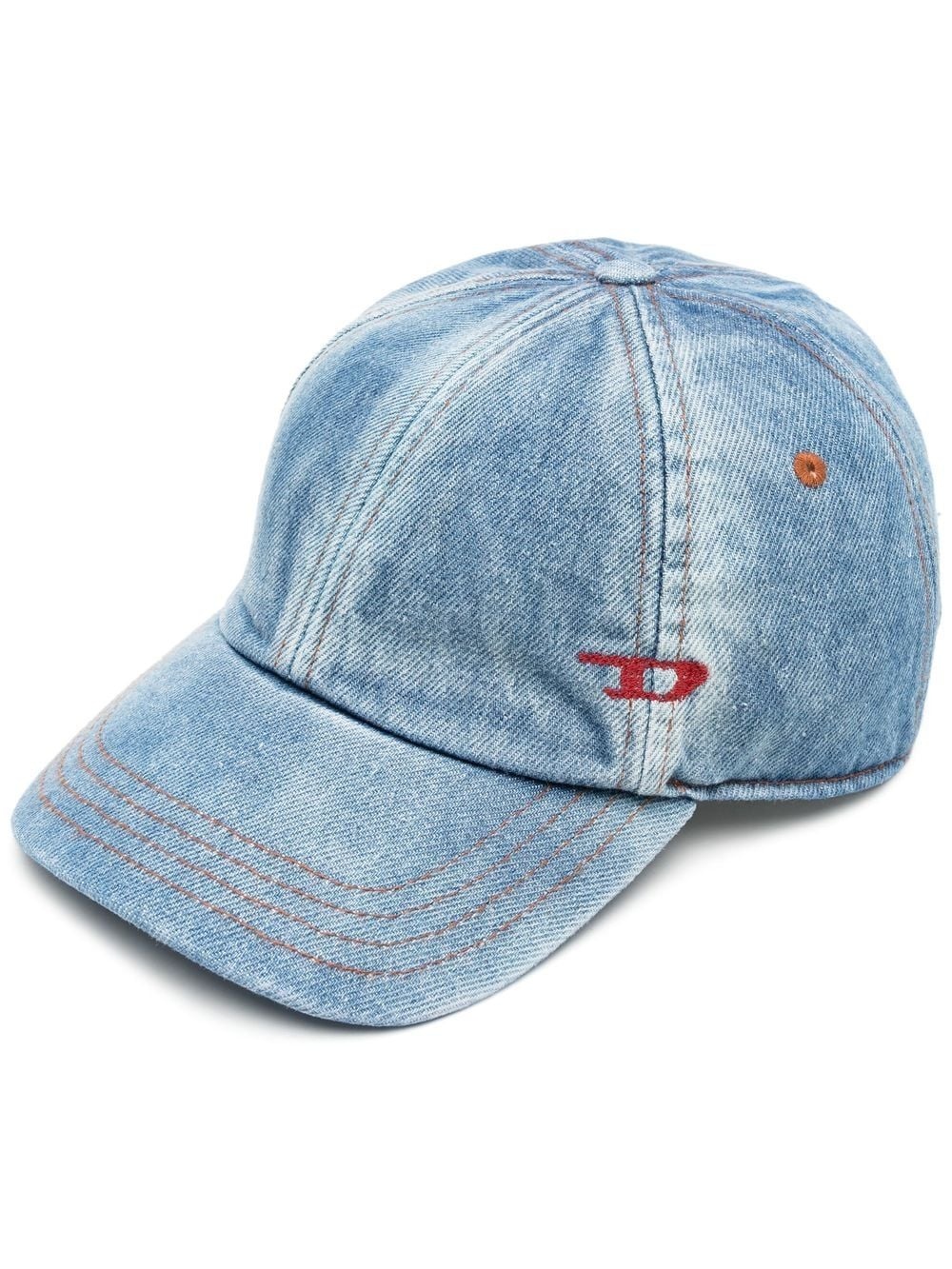 mid wash logo-embroidered cap - 1