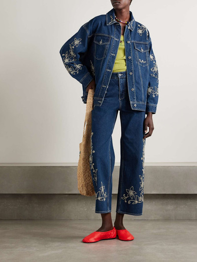 ALÉMAIS Carmen embroidered denim jacket outlook