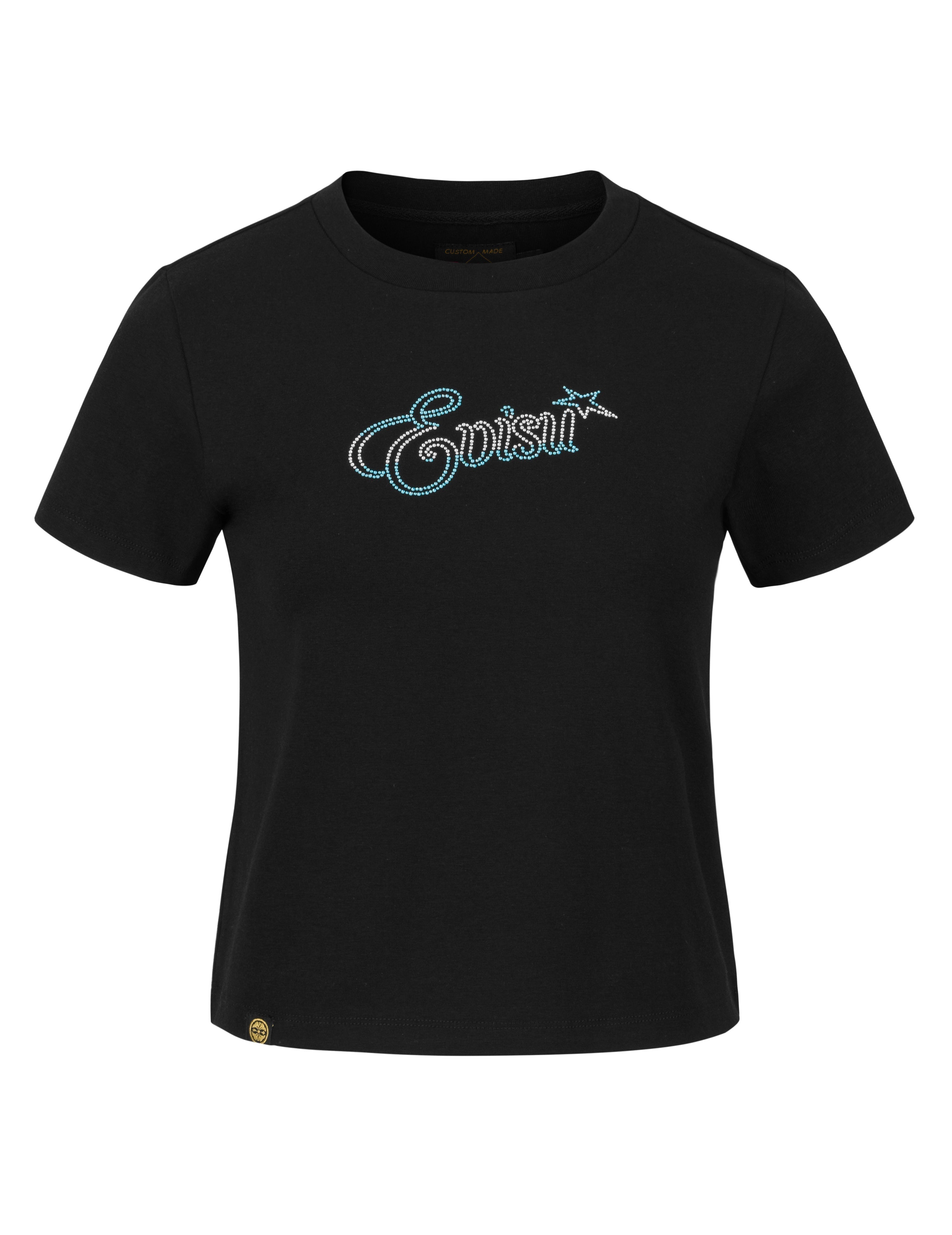 Logo and Starfish Rhinestone Slim Fit T-Shirt - 9