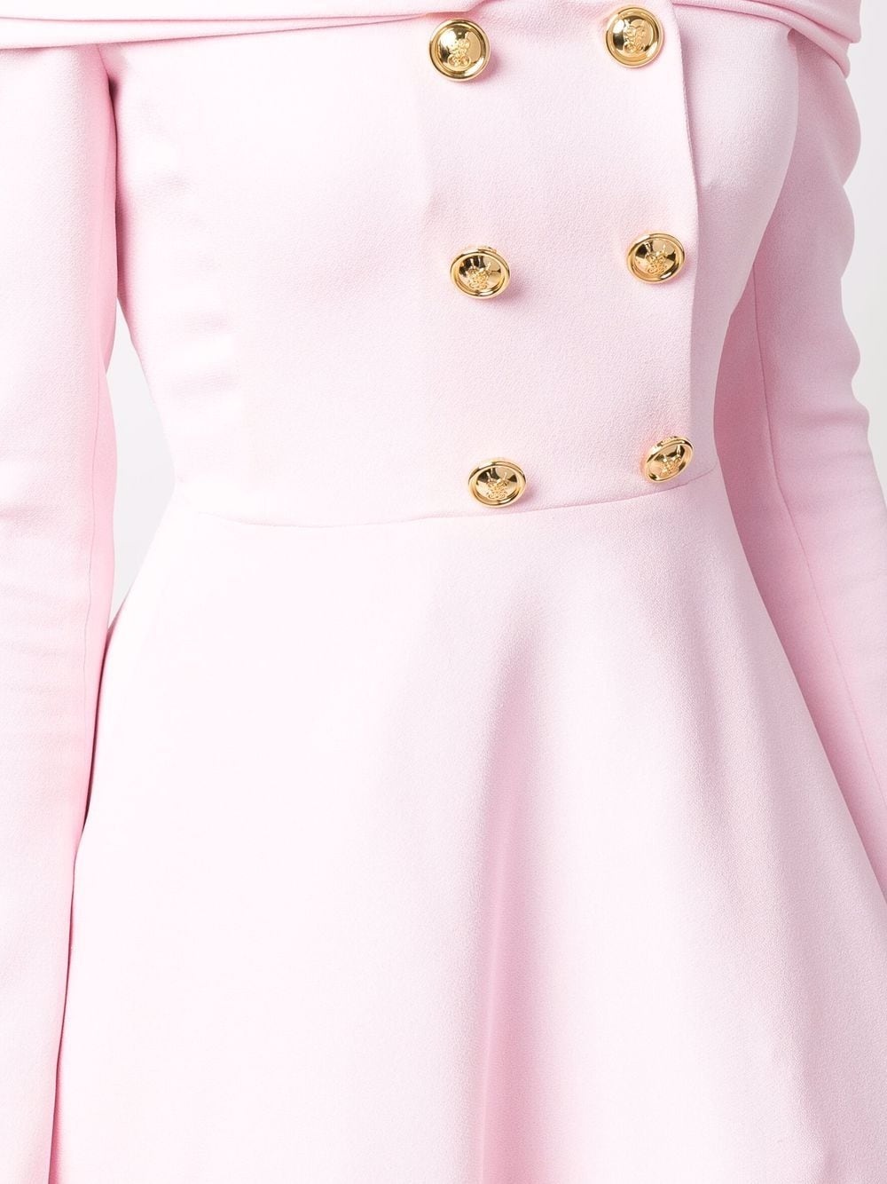 off-shoulder button-detail dress - 5