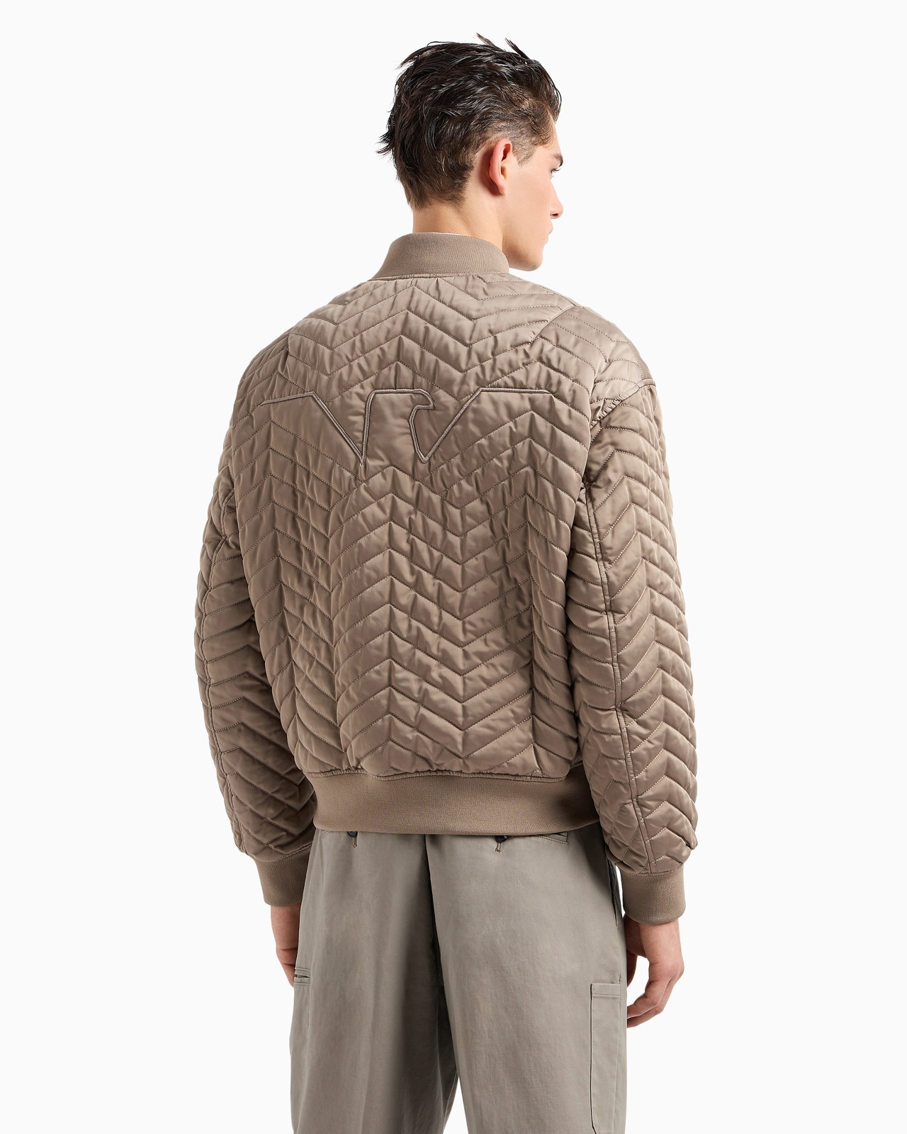 Reversible bomber jacket in quilted technical satin - 3