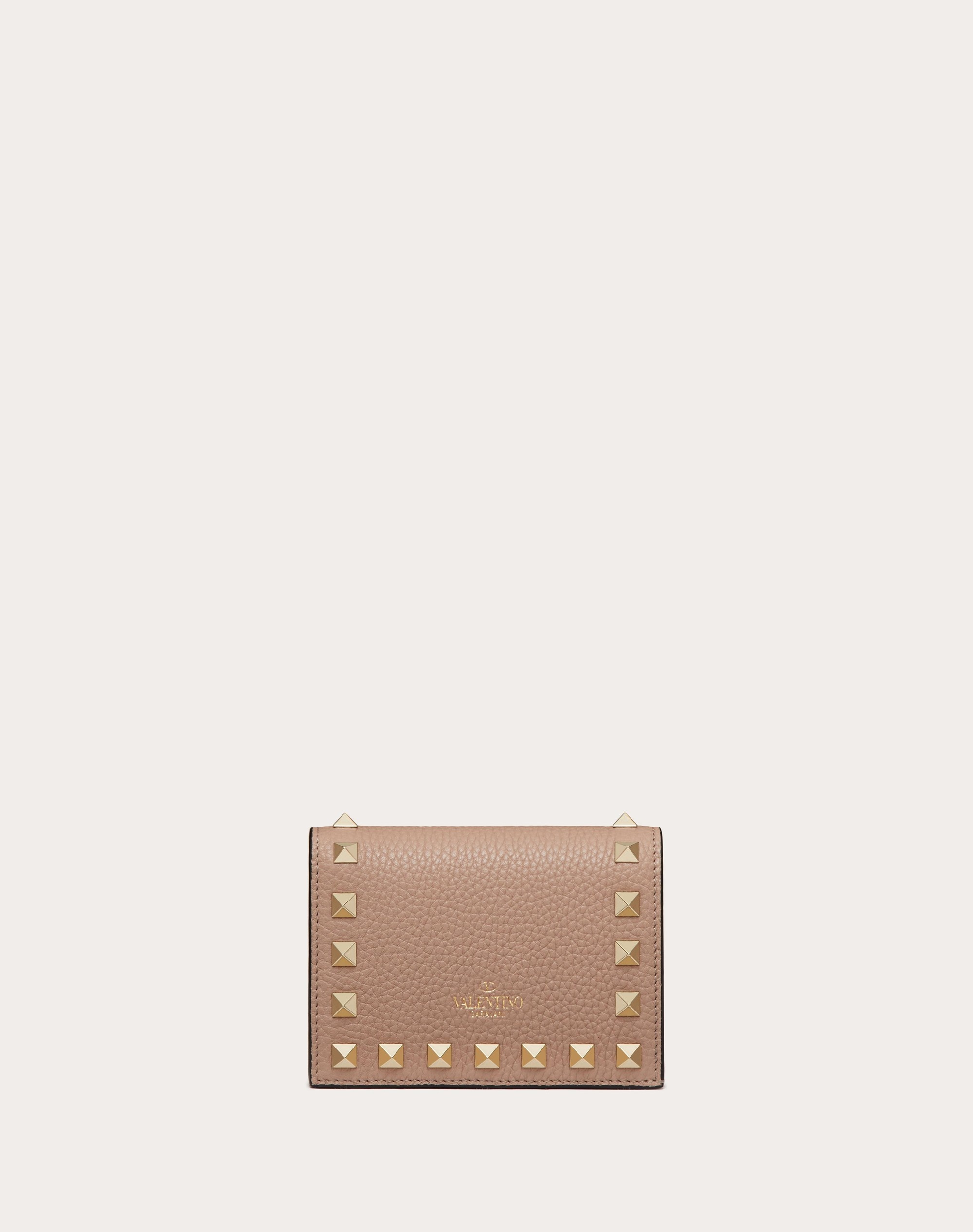 SMALL ROCKSTUD GRAINY CALFSKIN WALLET - 13