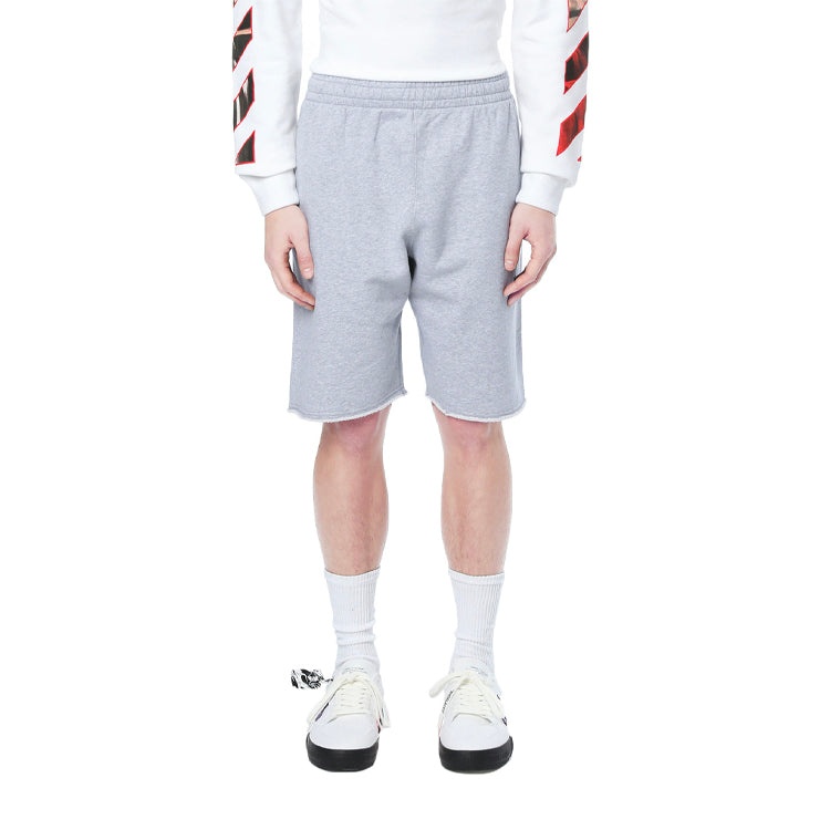 Off-White SS21 Printing Elastic Waistband Shorts Gray OMCI006R21FLE0020825 - 2