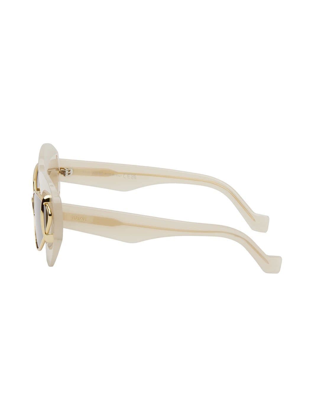 Off-White & Gold Double Frame Sunglasses - 3