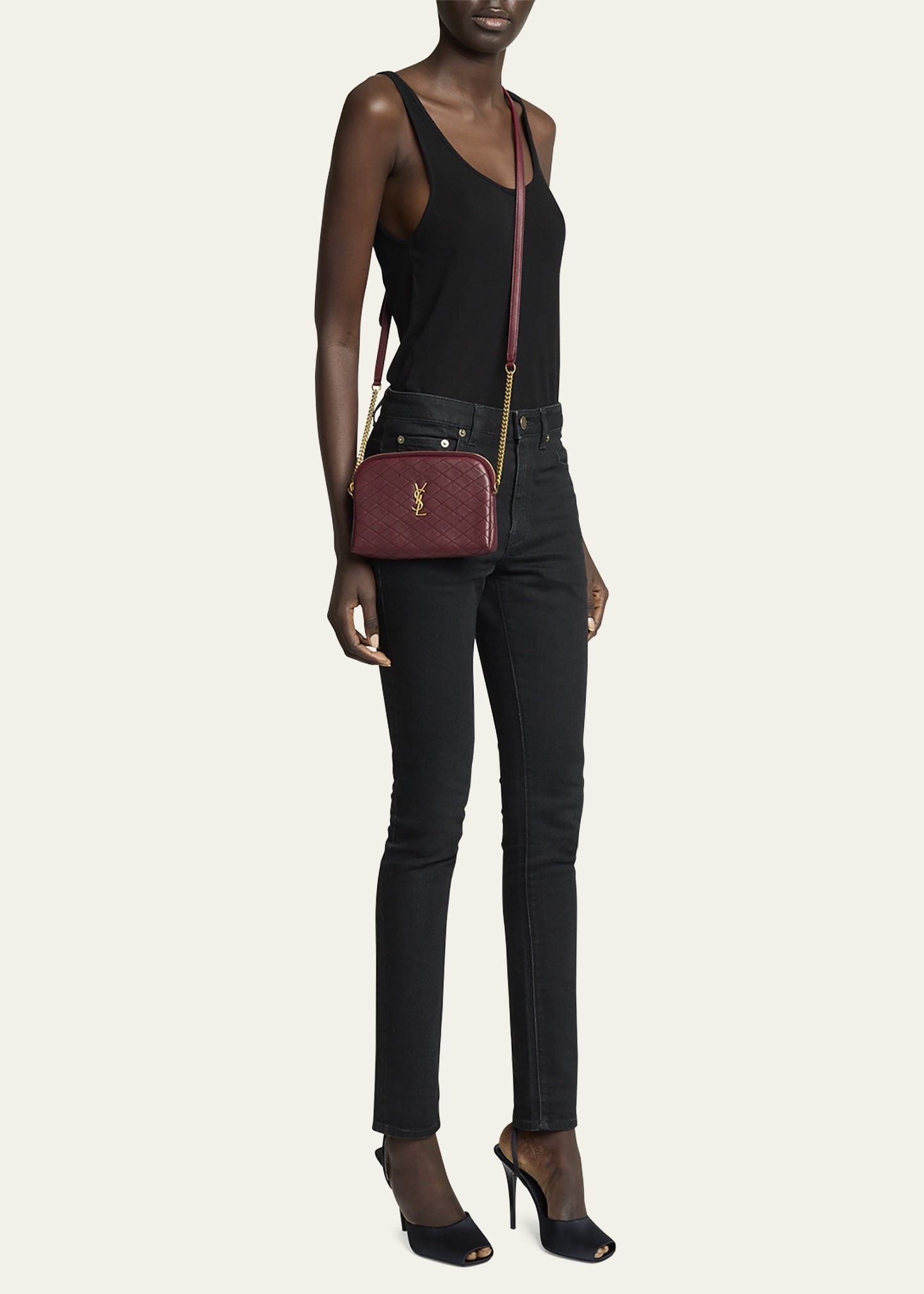 Gaby Mini YSL Crossbody Bag in Quilted Leather - 7