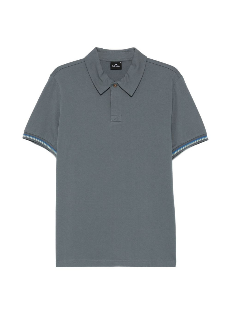 striped-detail polo shirt 1