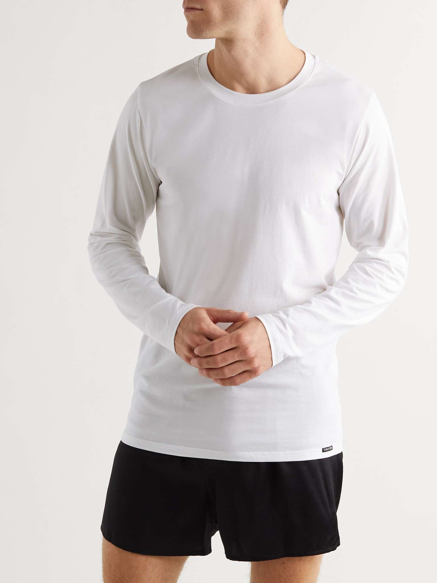 Stretch Cotton and Modal-Blend T-Shirt - 2