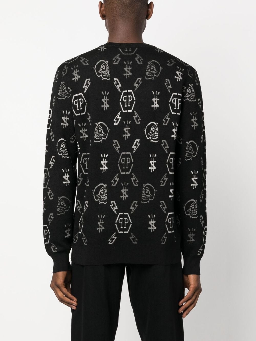 LS jacquard monogram jumper - 4