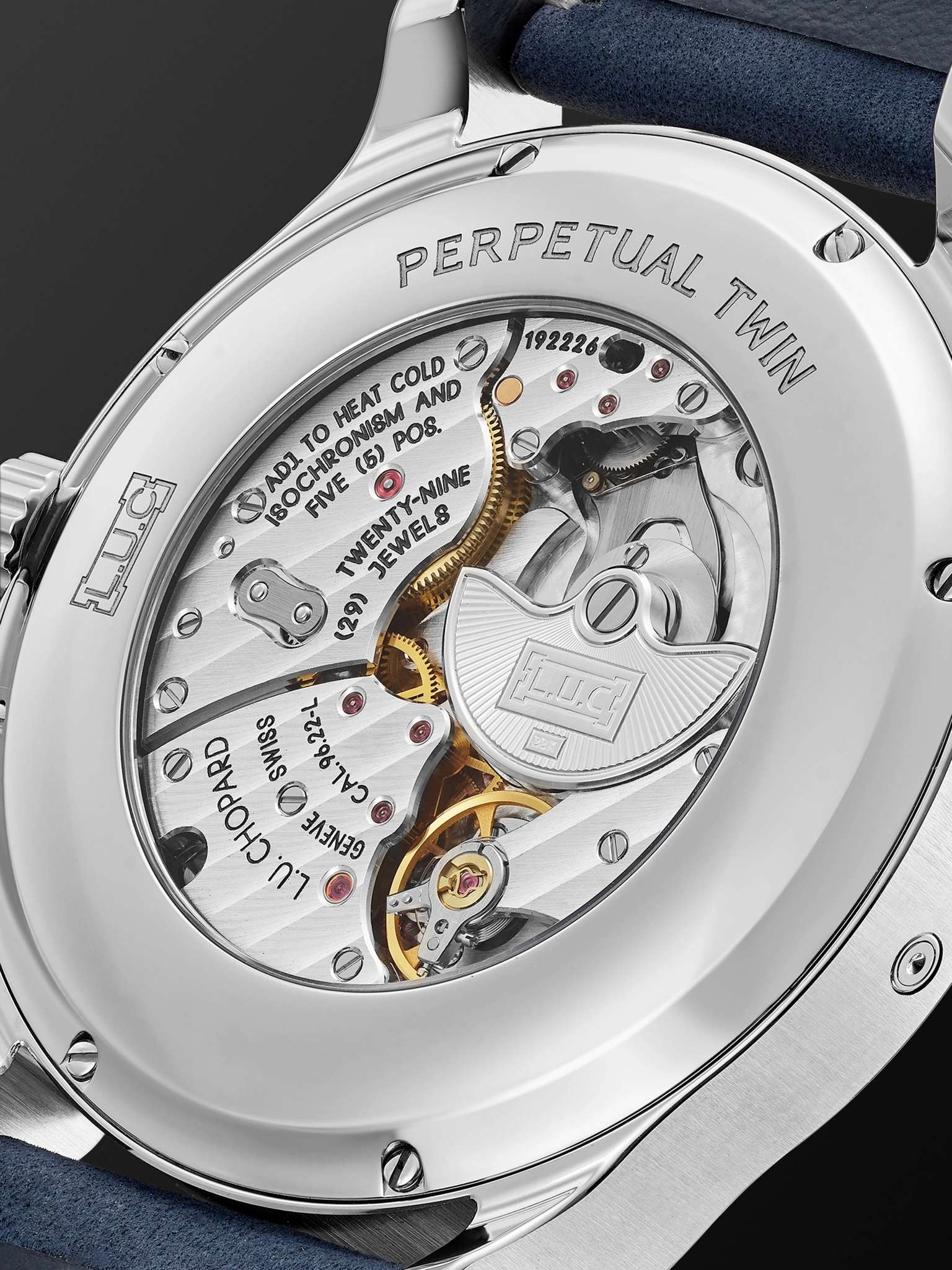 L.U.C Perpetual Twin Automatic Perpetual Calendar 43mm Stainless Steel and Nubuck Watch, Ref. No. 16 - 7