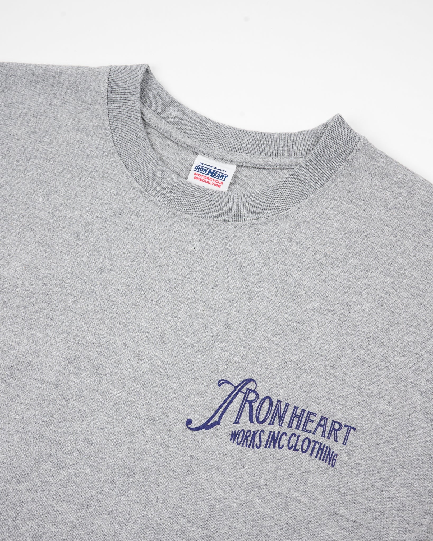 7.5OZ PRINTED LOOPWHEEL CREW NECK T-SHIRT - GREY - 7